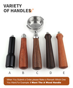 ด้ามจับไม้ สแตนเลสสตีล ขัดเงาอย่างดี เป็นมิตรกับสิ่งแวดล้อม ใช้ซ้ำได้ ชุดพอร์ทาฟิลเตอร์แบบไม่มีก้นขนาด 58 มม. สำหรับเครื่องชงกาแฟ <span class=keywords><strong>Bezzera</strong></span> Bz10 - Product Image 2