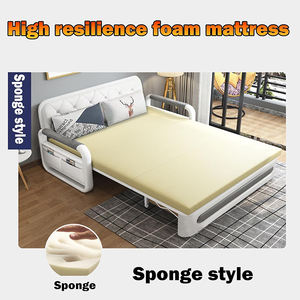 Canapé-lit rembourré, grand canapé-lit de salon, canapé-lit multifonctionnel, canapé-lit king size pour salon, noir - Product Image 5