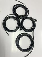 Connecteur M12 A-Code en laiton femelle à angle droit moulé avec câble TPU personnalisé non blindé ou blindé à extrémité libre IP67 pour l'automobile