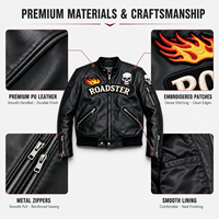 Veste de moto en cuir PU pour homme, marque privée, broderie personnalisée, patchs vintage, style motard, streetwear, veste bomber, fabricant OEM