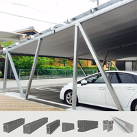 Système de montage photovoltaïque encadré pour carport commercial et résidentiel Super Solar, fondation en béton, garantie 12 ans, structures en aluminium