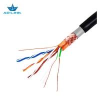 Cable UTP Cat5e sin blindaje para interiores/exteriores, 305m, conductor OFC, revestimiento de PE+PVC, gris/negro, -40C~+70C, 4 pares, 8 núcleos, en bobina de madera