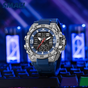 นาฬิกาสปอร์ต SMAEL รุ่นใหม่ 8138 สำหรับผู้ชาย หน้าปัดดิจิตอล LED กันน้ำ ตั้งปลุกได้ ฟังก์ชั่นหลากหลาย นาฬิกาควอตซ์ สายพลาสติก - Product Image 5