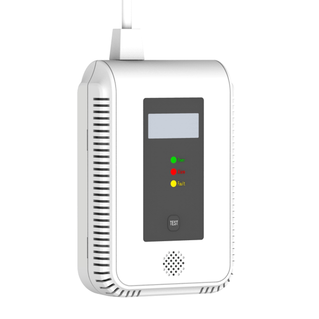 New Arrival AC Power 80-230V LPG Gas Leakage Detector De Gas Sensor Alarm With Rechargeable Backup Battery