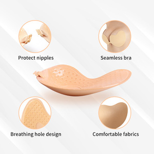 Sujetadores invisibles de silicona reutilizables con forma de <span class=keywords><strong>mango</strong></span>, talla grande, adhesivos, sin tirantes, con esponja, sexy, con correa. - Product Image 3