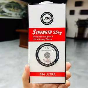 Protection d'écran en verre trempé à bords incurvés en aluminium de haute qualité, la plus vendue pour <span class=keywords><strong>Samsung</strong></span> Galaxy S25 Ultra et <span class=keywords><strong>Samsung</strong></span> S26 Ultra - Product Image 1