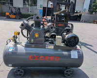 7.5KW 10HP 8bar 100L 120L 200L 250L 300L réservoir sous pression à entraînement par courroie type à piston petit compresseur d'air