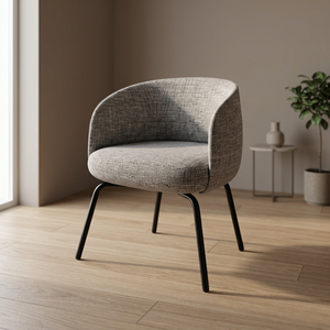 Modern <b>Upholstered</b> Fabric Dining <b>Chair</b> With Metal Legs Home Furniture - Product Image 4