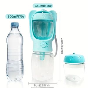 Portable Pet <b>Water</b> <b>Bottle</b> With Food Container <b>For</b> <b>Dogs</b> Travel Bowls Multifunction Plastic - Product Image 6