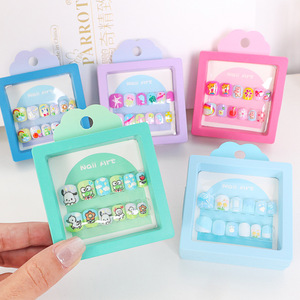 Accessoires de dessin animé d'animaux mignons, <span class=keywords><strong>faux</strong></span>-<span class=keywords><strong>ongles</strong></span>, <span class=keywords><strong>ongles</strong></span> artificiels, couverture complète pour enfants - Product Image 2
