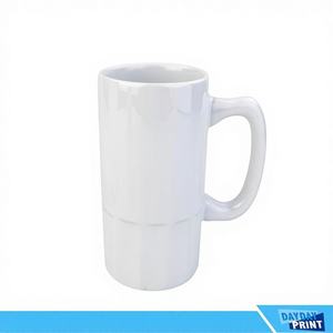 Vaso de Cerveza Blanco de Cerámica de 20oz con Impresión Digital HD, Envío Manual - Product Image 1