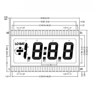 Módulo de Pantalla LCD de Carácter, Reflectante, de 7 Segmentos, TN - Néctico Retorcido, 50.80mm X 30.48mm X 2.80mm - Product Image 6