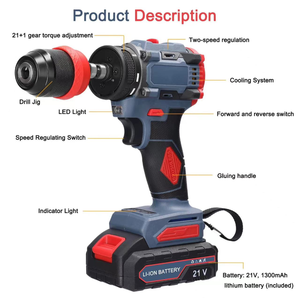 Nouveau jeu de tournevis électrique professionnel sans fil 2.0Ah avec brosses de nettoyage - Product Image 3