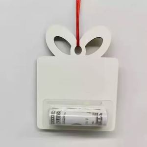 125*98*3Mm Double Sides Gift Sublimation Blank Mdf Money Card <b>Ornaments</b> With Plastic Pouch - Product Image 4