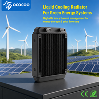 Radiateur de refroidissement liquide en aluminium OCOCOO 120S-8 155x120x27mm 12 canaux 20FPI 8mm Barb Haute Efficacité pour Batterie de Stockage d'Énergie