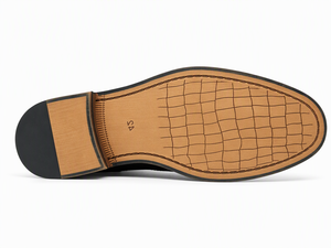 Chaussures Richelieu pour Hommes en Cuir Véritable Bicolore Violet, à Lacets, Bout Rond, Perforées, pour le Bureau, les Affaires et les Mariages - Product Image 5