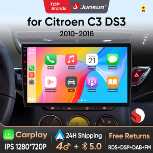 Junsun EU Stock <span class=keywords><strong>Autoradio</strong></span> Carplay Android Auto pour Citroën <span class=keywords><strong>C3</strong></span> DS3 2010 - 2016 Lecteur DVD Unité Principale Écran de Voiture Livraison Rapide - Product Image 1