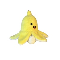 Peluche de plátano de la serie Babywolf Fruit, pequeño llavero de peluche con forma de plátano