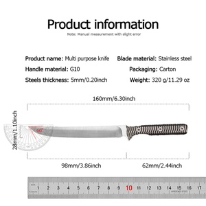 มีดต่อสู้ SwampMouse DIY รุ่นปรับแต่งได้ คุณภาพสูง ใบมีดเหล็กกล้าไร้สนิม ด้ามจับ G10 สำหรับใช้งานกลางแจ้ง พร้อมปลอกมีด - Product Image 6