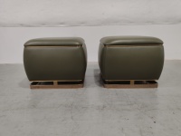 Pouf carré en cuir véritable, repose-pieds de canapé, repose-pieds en cuir véritable, pouf de salon, ottoman en cuir moderne, hom