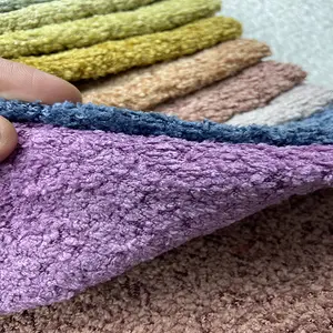 Vente en gros de tissu chenille éponge long pour canapé en Chine textile d'intérieur tissu de décoration pour canapé d'ameublement