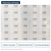 Produit # Film étirable imprimé sur mesure 500 mm 20 microns, rouleau pour machine, emballage de palette, impression de logo sur toute la surface, OEM personnalisé