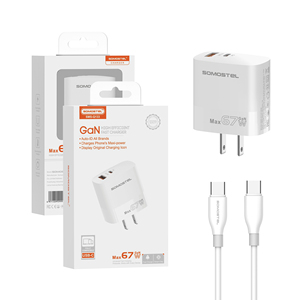 <span class=keywords><strong>Cargador</strong></span> de Pared con Cable Tipo <span class=keywords><strong>C</strong></span> de Carga Rápida Universal Somostel PD de 65 W para <span class=keywords><strong>iPhone</strong></span>, Adaptador de <span class=keywords><strong>Cargador</strong></span> para Celulares - Product Image 2