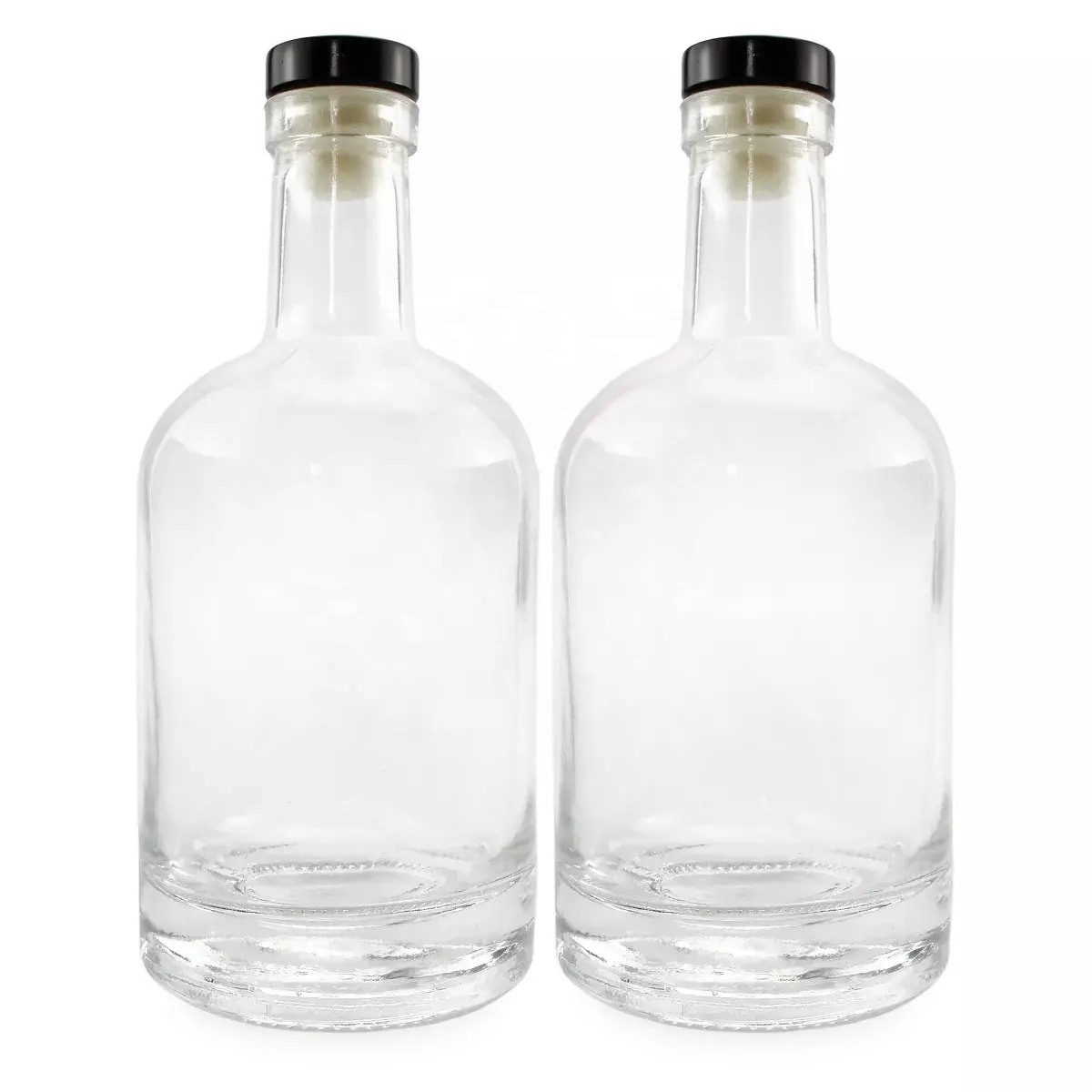 Hot Sell 500Ml 750Ml 1000Ml Super Vuursteen Glas Wodkafles Voor Gin Tequila Rum Liquor Whisky Sterke Drank Glazen Flessen Met Kurk
