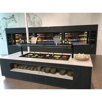 Buffet d'hôtel moderne Surface solide Restaurant Comptoir buffet libre-service Pizza Boutique Présentoir d'aliments Taille personnalisée
