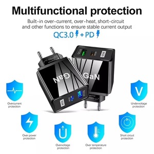 Cargador Rápido Gan de 65w con QC3.0 y PD para Reino Unido, Cargador de Pared USB de Carga Rápida Tipo-C de 65w con Doble Puerto para Samsung - Product Image 6