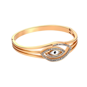 Bracelet tendance en acier inoxydable 316L plaqué or PVD, design œil porte-bonheur, bijoux pour femmes - Product Image 2