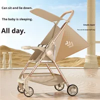 Poussette bébé pliable à un clic, légère, en plastique, de poche, pour les voyages, peut s'asseoir et s'allonger, pour les enfants de 0 à 3 ans