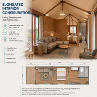 Tente de glamping familiale de luxe de 11 m avec toit en PVDF et isolation murale double vitrage pour projets hôteliers et complexes hôteliers LJ-12