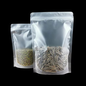 कस्टम बहुक्रियाशील जिपर लॉक पारदर्शी फ्रॉस्टेड प्लास्टिक स्टैंड पाउच कॉफी बैग ग्रेजर मुद्रित खाद्य ग्रेड प्लास्टिक बैग - Product Image 5