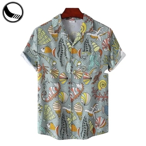 Chemises Hawaïennes Aloha pour Hommes à Manches Courtes, Imprimées en 3D, Style Tropical Décontracté pour l'Été – Vente en Gros - Product Image 6