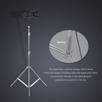 Kit de studio photo robuste SH 2.8M, support d'éclairage en acier inoxydable, fabriqué en Chine