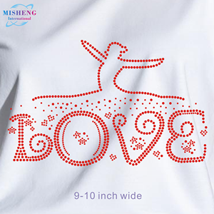 Láminas <span class=keywords><strong>de</strong></span> diamantes <span class=keywords><strong>de</strong></span> imitación termoadhesivas personalizadas para <span class=keywords><strong>gimnasia</strong></span> y danza, con diseño <span class=keywords><strong>de</strong></span> amor y danza, las más vendidas para ropa - Product Image 1
