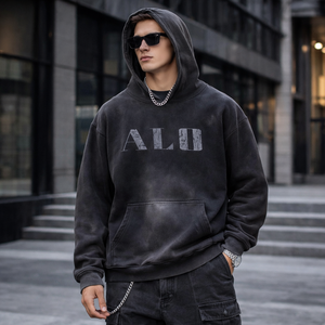 Sudadera con Cuello Redondo para Hombre, <span class=keywords><strong>Sudaderas</strong></span> con Capucha, <span class=keywords><strong>Sudaderas</strong></span> de Algodón y Felpa, Ropa Urbana de Alta Calidad, Conjuntos de Ropa Personalizada al por Mayor - Product Image 2