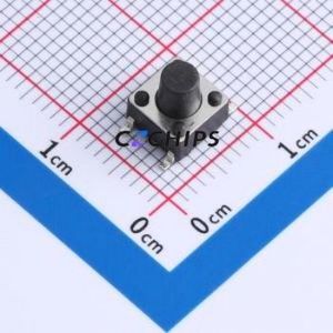 TS667TP 250gf 013 Tactile Switch SMD-4P,6x6mm Switch Single Pole Single Throw Round Button 2.5N Vertical Mount - Product Image 1