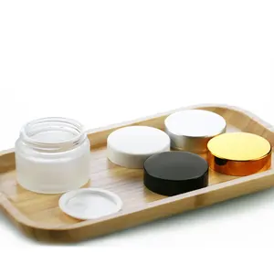 High Quality Cosmetics Amber Cream Jar Glass With Rotary Lid Round Pomade Container Cream Glass Jar With UV Gold Lid