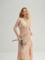Robe de soirée longue plissée élégante Nicecover, coupe trapèze sans manches à col carré, idéale pour les banquets et événements sociaux – Meilleure vente