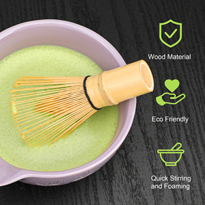 Fouet à Matcha en Bambou Réutilisable de Qualité Alimentaire, Design Japandi, Logo Personnalisé, Vente en Gros Usine, Fouet à Thé Matcha Chasen - Product Image 3
