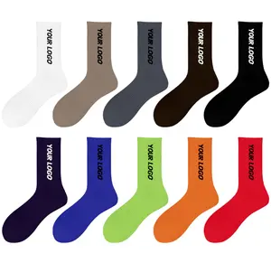 % 100% pamuk moda spor çoraplar özel logo düşük adedi unisex kadın ve erkek şeker renkler özel çoraplar
