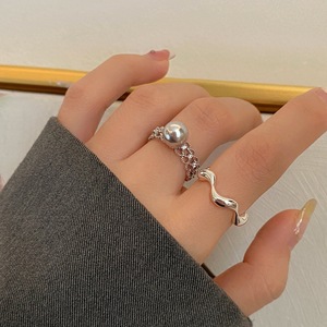 S925 Pure Silver Lace Edged Hollow Pearl <b>Ring</b>-Princess <b>Opening</b> Design Fashionable <b>Ring</b> for Noble Socialite Gift for Girlfriend - Product Image 5