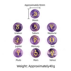 18 mm, 10 unidades/bolsa, Diez símbolos planetarios del sistema solar, Símbolos astronómicos <span class=keywords><strong>de</strong></span> estrellas, Runas <span class=keywords><strong>de</strong></span> <span class=keywords><strong>planetas</strong></span> <span class=keywords><strong>de</strong></span> la galaxia - Product Image 4