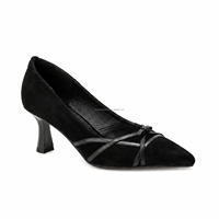 Vente en gros OEM ODM – Escarpins à talon haut et bout pointu pour femme avec nœud, collection de détail, marque privée, approvisionnement en vrac