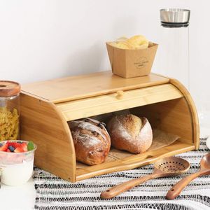 Everyday Use Rectangular Bamboo <b>Bread</b> Storage Container for Food Storage - Product Image 1