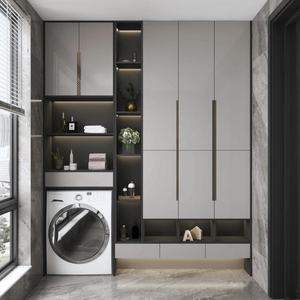 Armoire de balcon intégrée personnalisable conception en aluminium de l'espace de bassin haut-<span class=keywords><strong>bas</strong></span> <span class=keywords><strong>pour</strong></span> des appareils de blanchisserie <span class=keywords><strong>pour</strong></span> la <span class=keywords><strong>machine</strong></span> <span class=keywords><strong>à</strong></span> <span class=keywords><strong>laver</strong></span> - Product Image 2