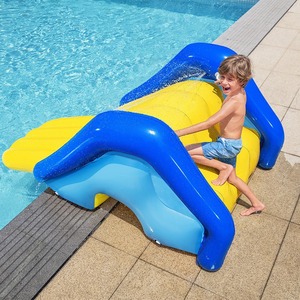 Tobogán Inflable para Niños, Material de PVC, 247X124X100Cm, Juguete de Piscina con Rociador de Agua - Product Image 3