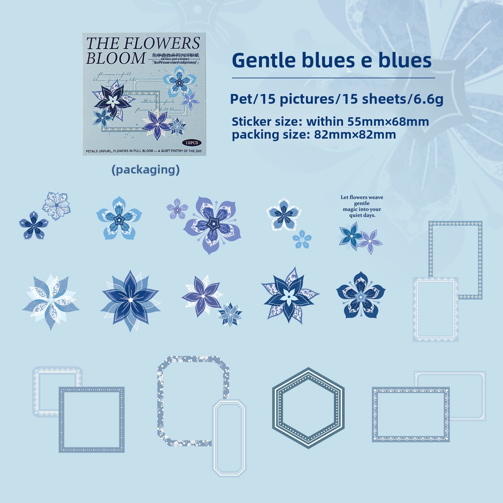 E Melodia blu delicata (bianco)